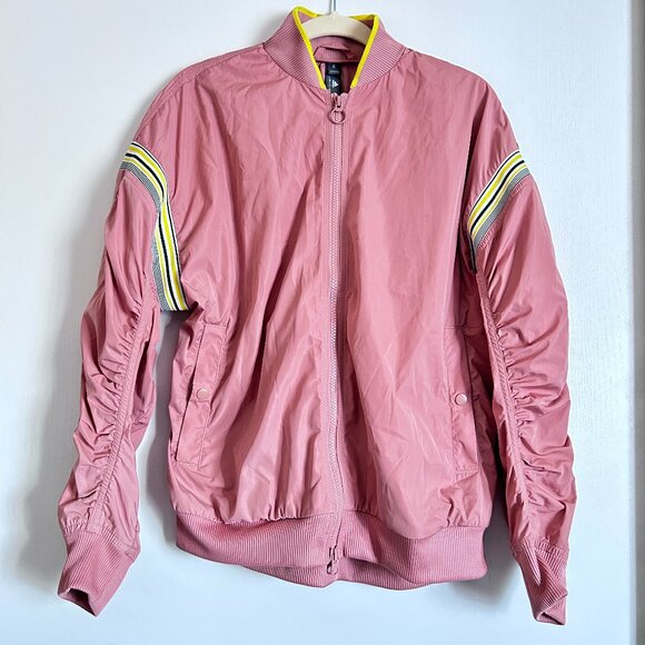 Stella McCartney for Adidas Pink Retro Striped Bomber Jacket - Picture 1 of 8